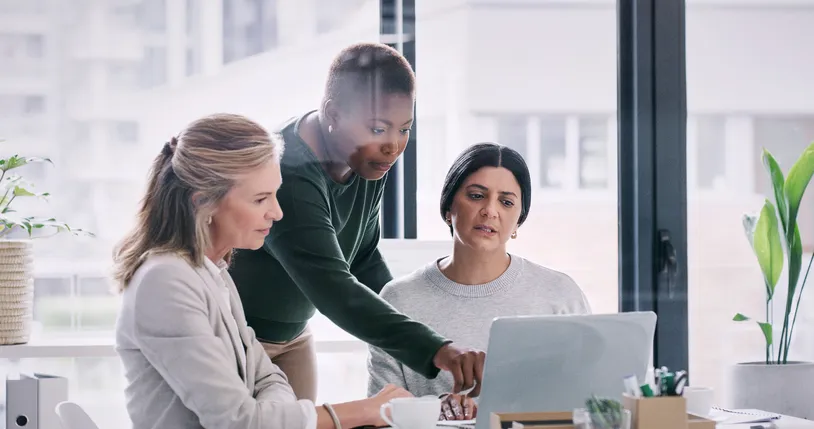 Financial advisors reviewing the 401(k) investment strategy of their clients.